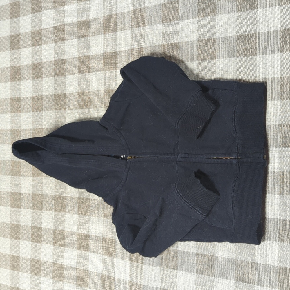 12-18M Primary black hooded zip up sweatshirt
